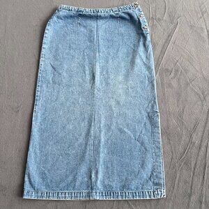 Eddie Bauer Denim MIDI Cottagecore Grandma Lagonlook Skirt 10P